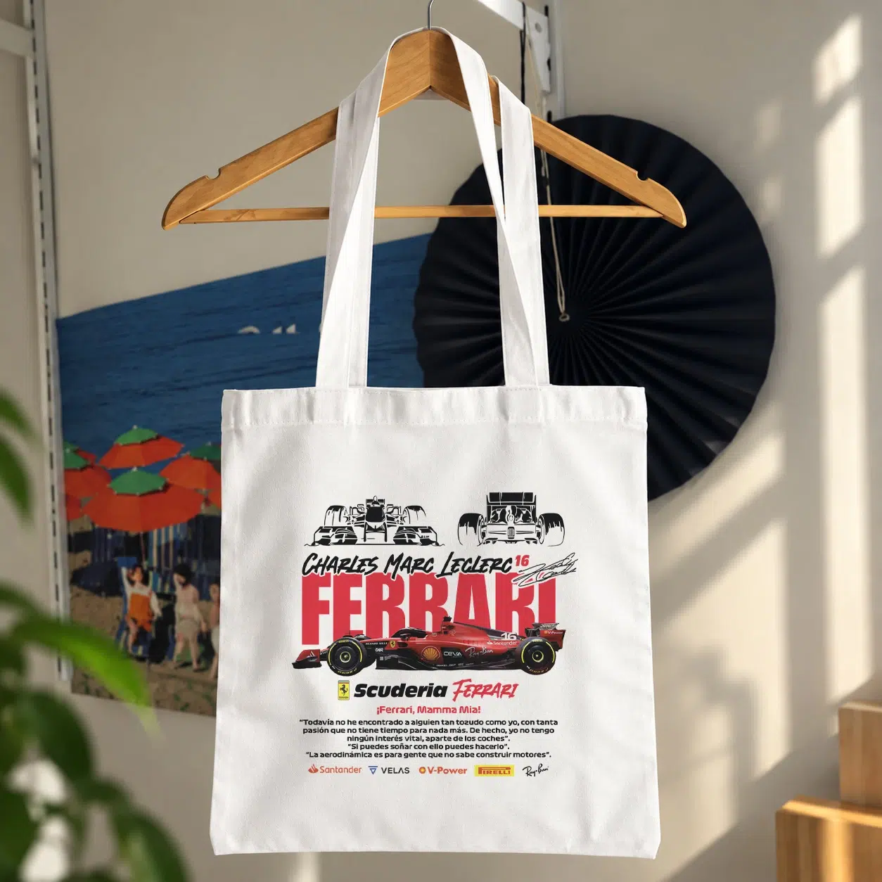 توت بگ فراری طرح شارل لکلر (Ferrari Charles Leclerc) کد 26404