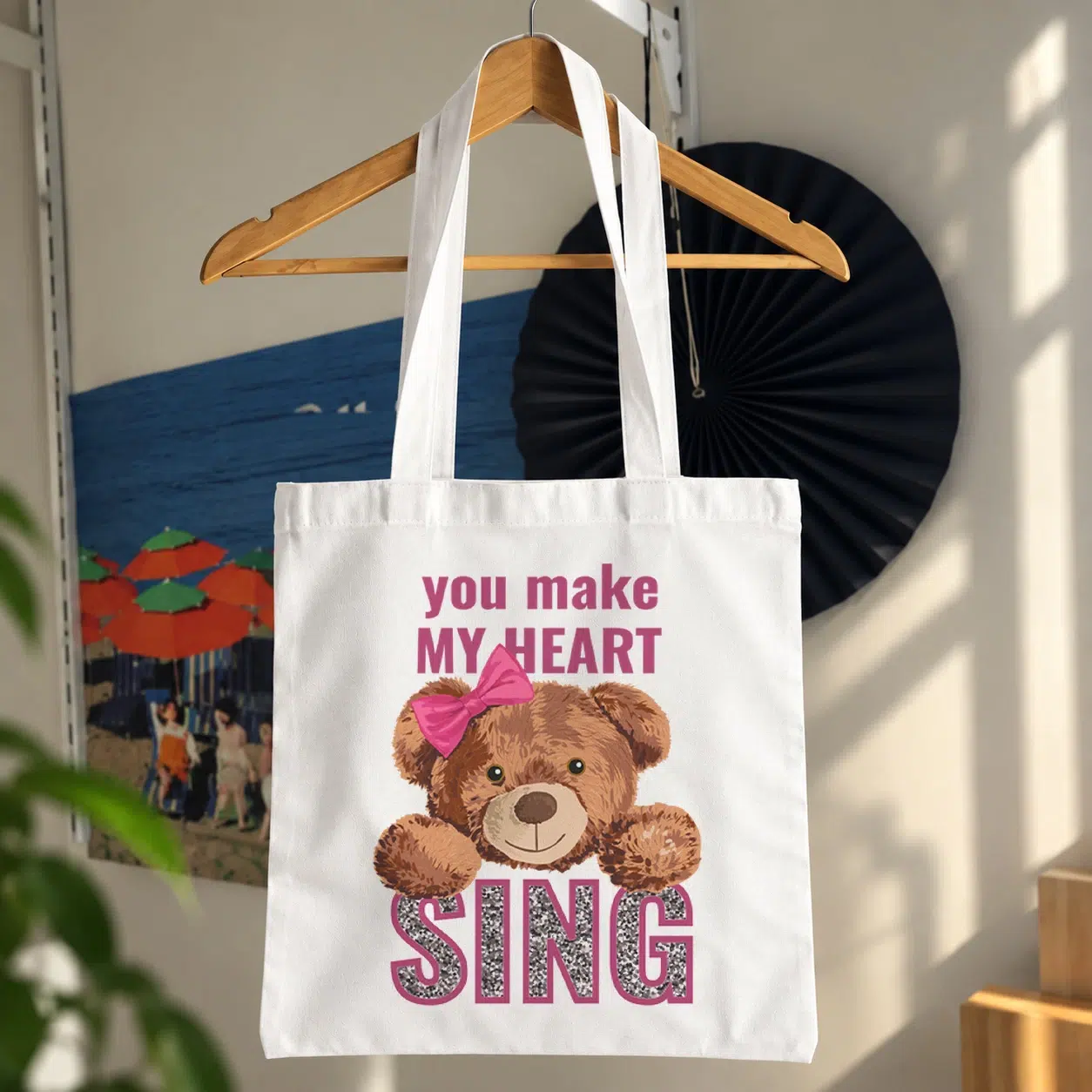 توت بگ خرس عروسکی طرح You Make My Heart Sing
