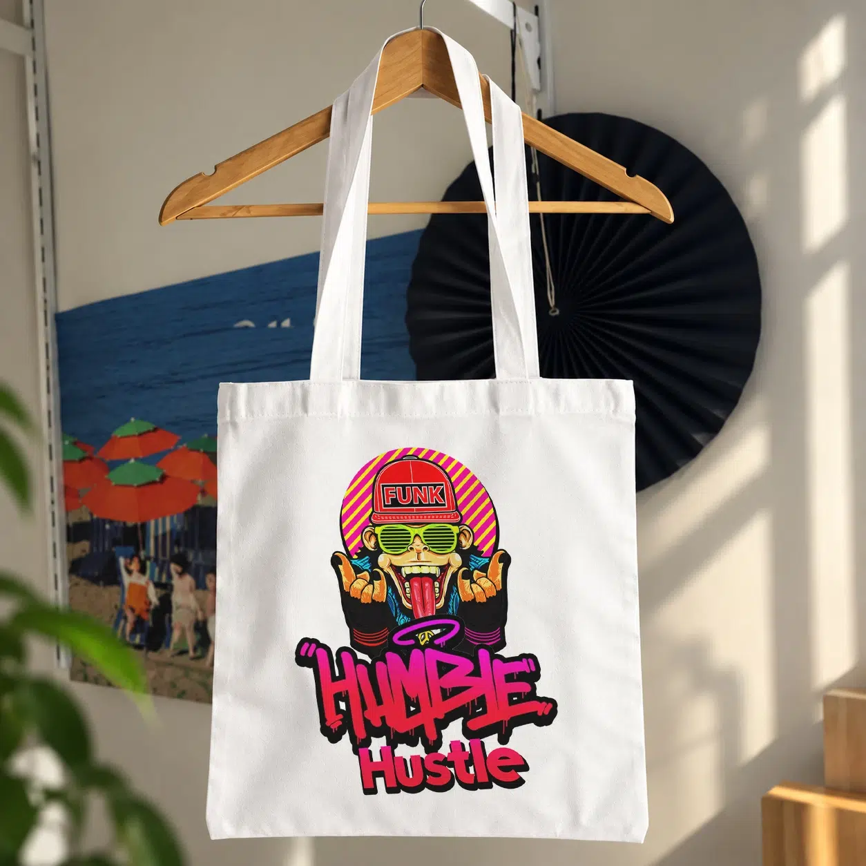 توت بگ شخصیت فانکی با عینک طرح Humble Hustle