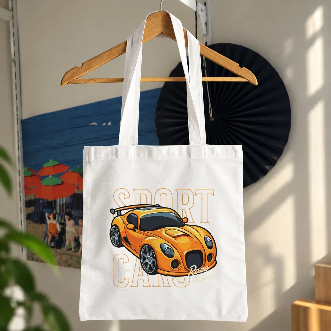 توت بگ فولکس‌واگن بیتل نارنجی طرح Sport Cars