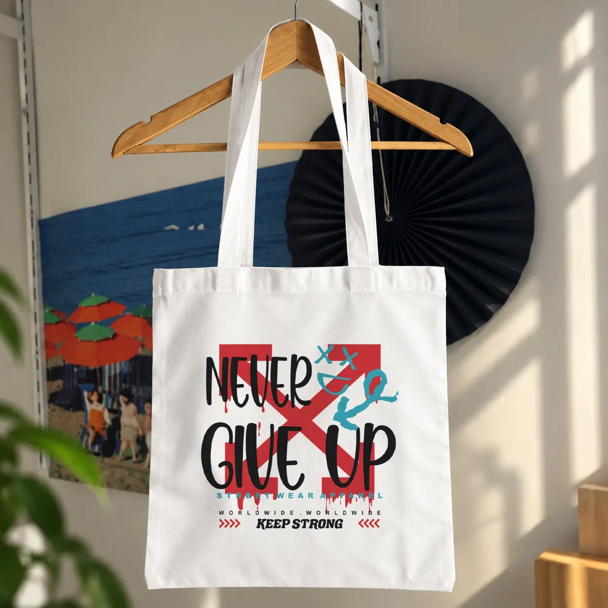 توت بگ ورزشی Never Give Up با دونده
