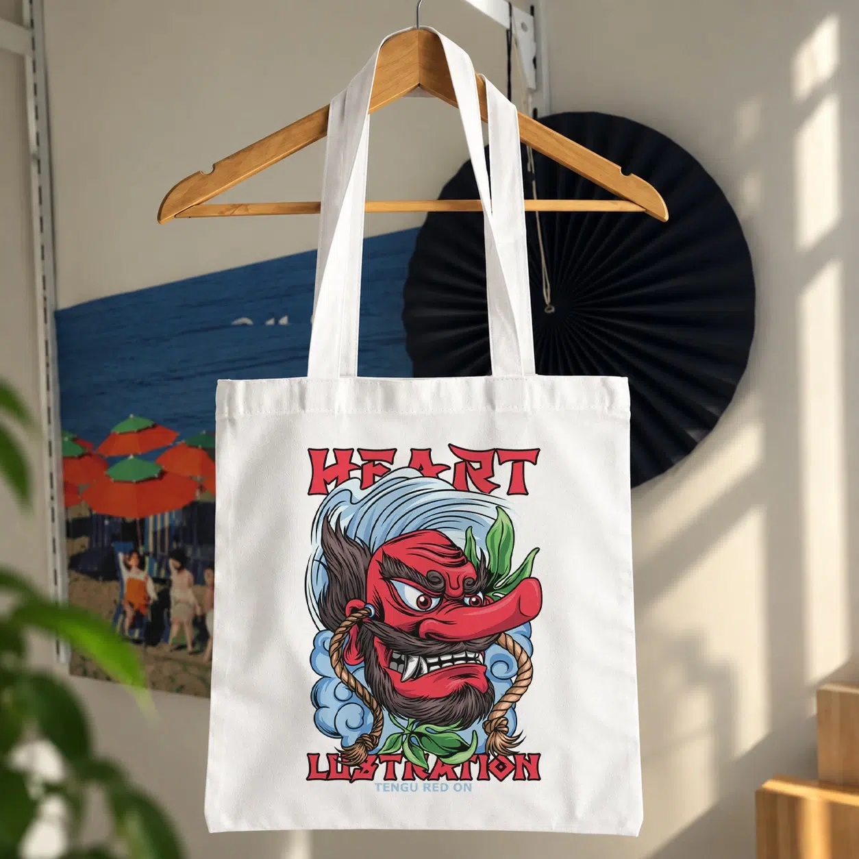 توت بگ طرح نقاب ژاپنی Tengu