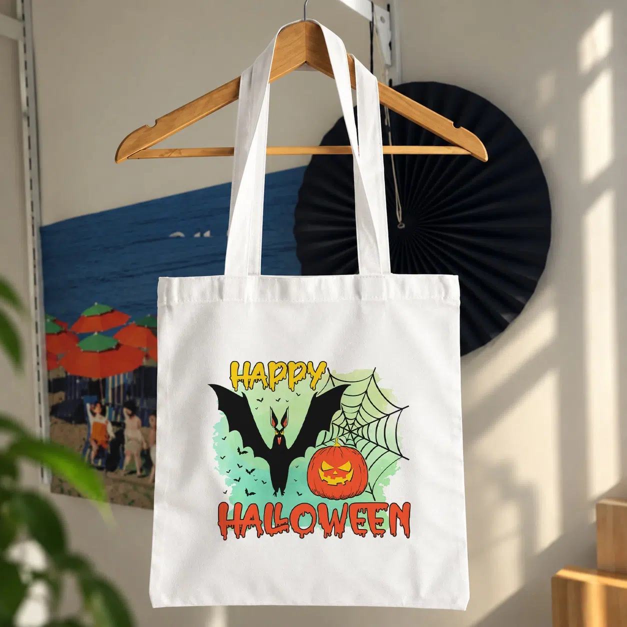 توت بگ طرح Happy Halloween خفاش و کدو