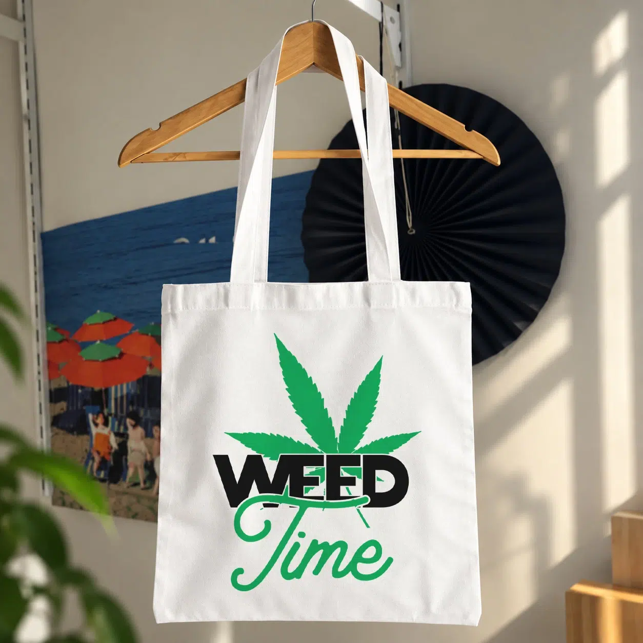 توت بگ نوشته Weed Time با برگ شاهدانه