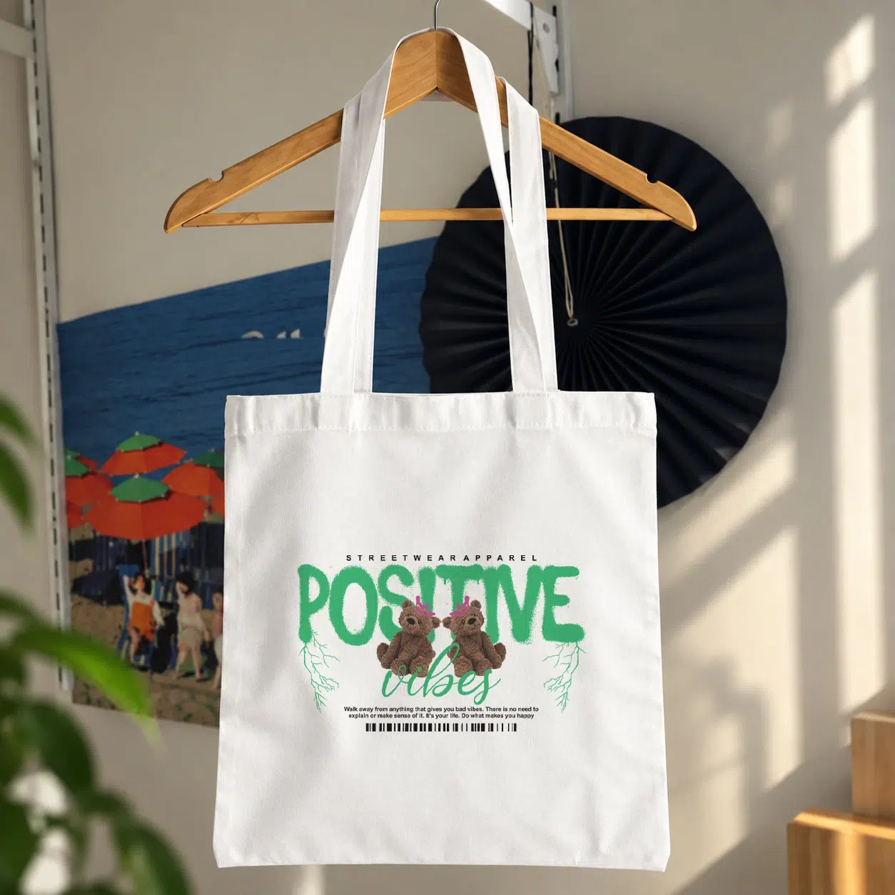 توت بگ خرس عروسکی طرح انرژی مثبت (Positive Vibes)