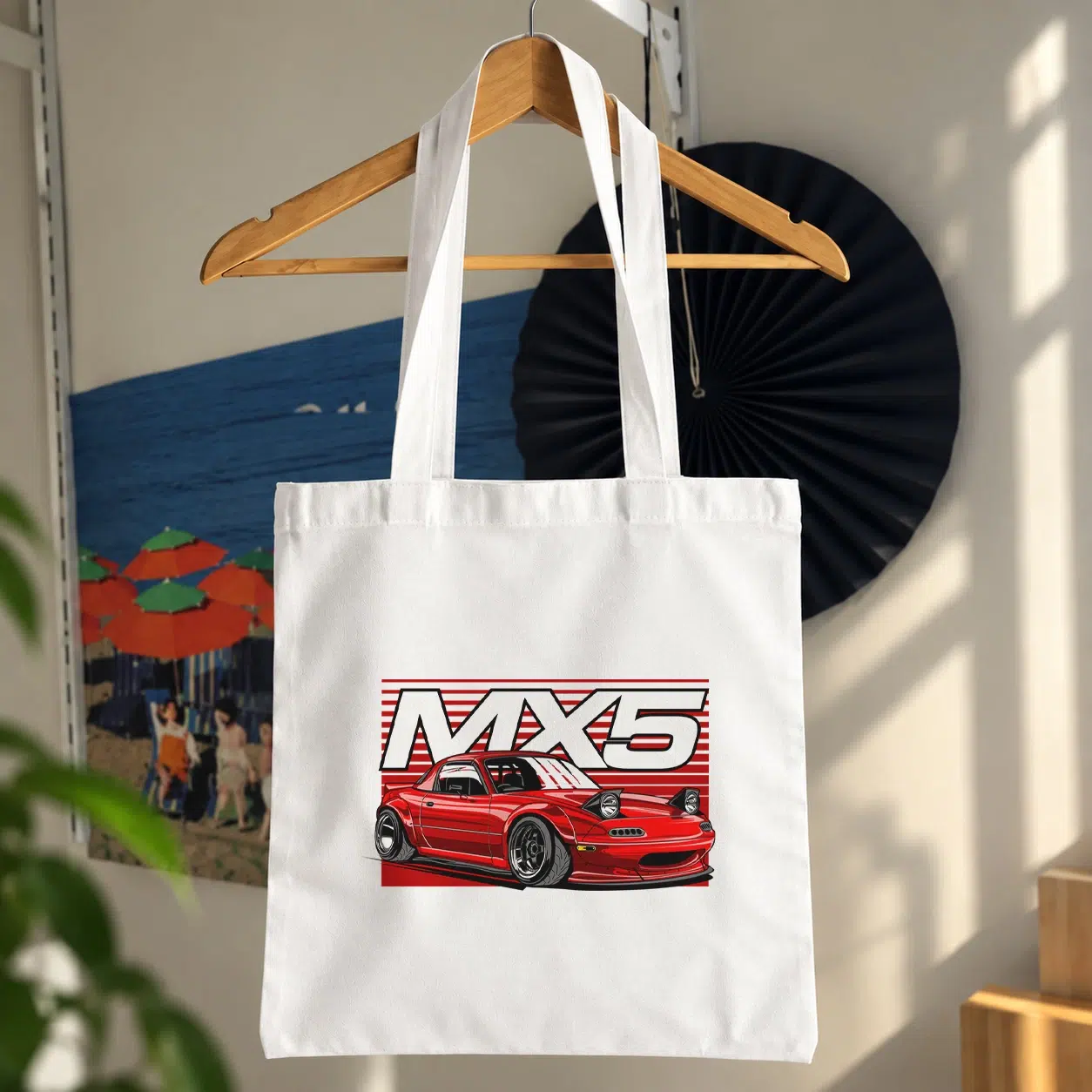 توت بگ مزدا MX-5 قرمز طرح تیونینگ مسابقه‌ای