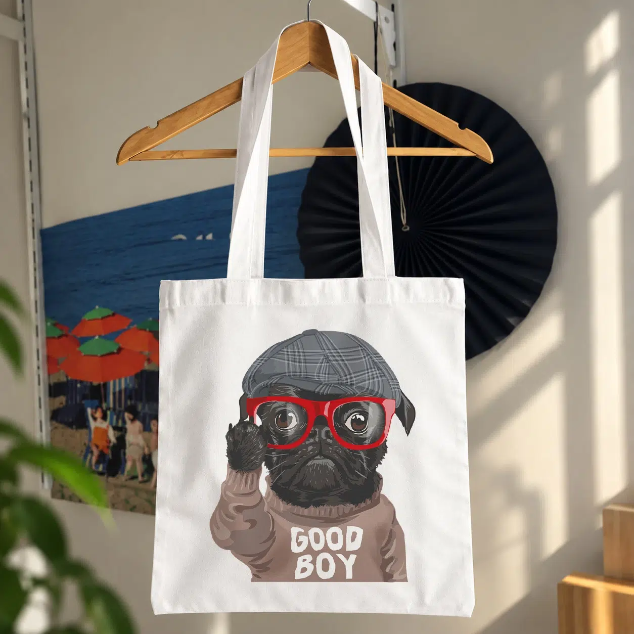 توت بگ سگ پاگ طرح Good Boy با عینک قرمز