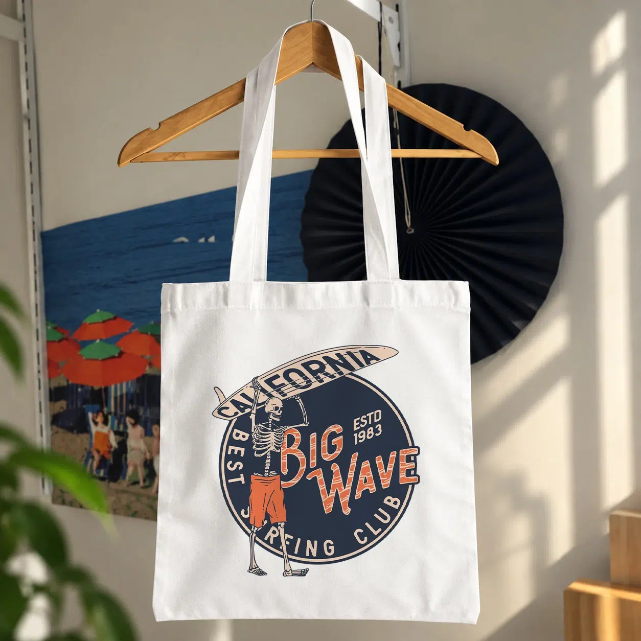 توت بگ موج‌سواری کالیفرنیا طرح Big Wave رترو