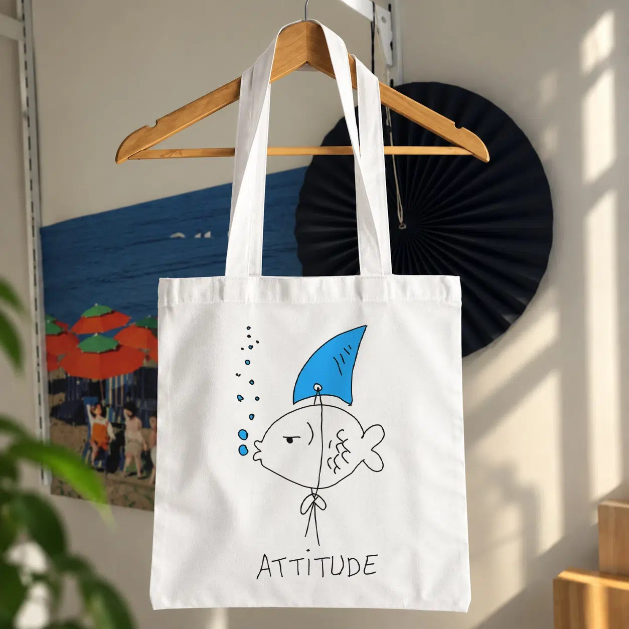 توت بگ ماهی طرح Attitude کارتونی