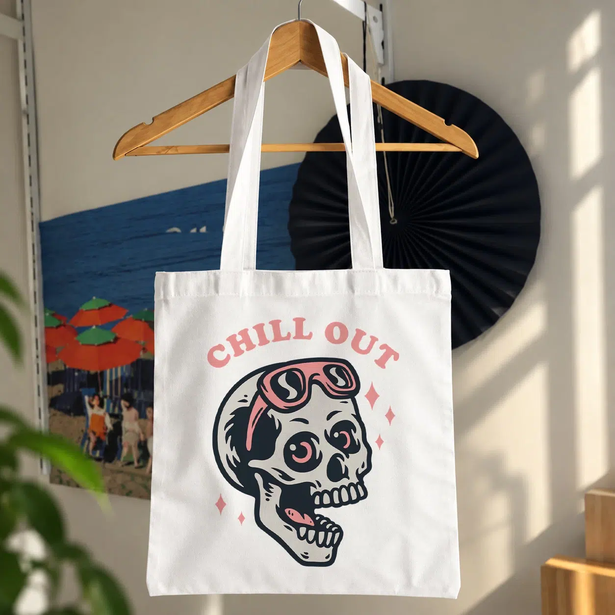 توت بگ جمجمه طرح کلاه ایمنی و Chill Out