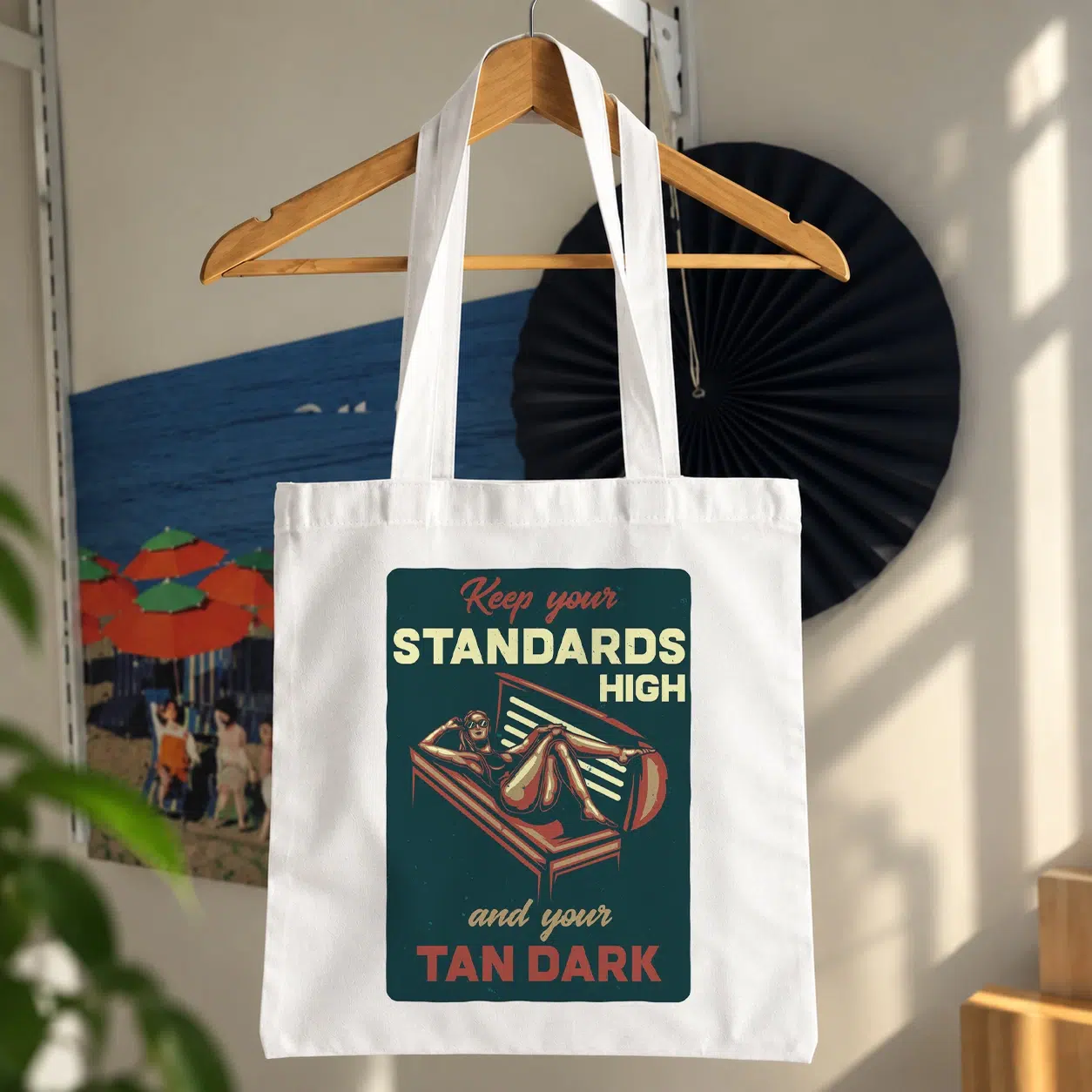 توت بگ تابستانی طرح Keep Your Standards High and Your Tan Dark