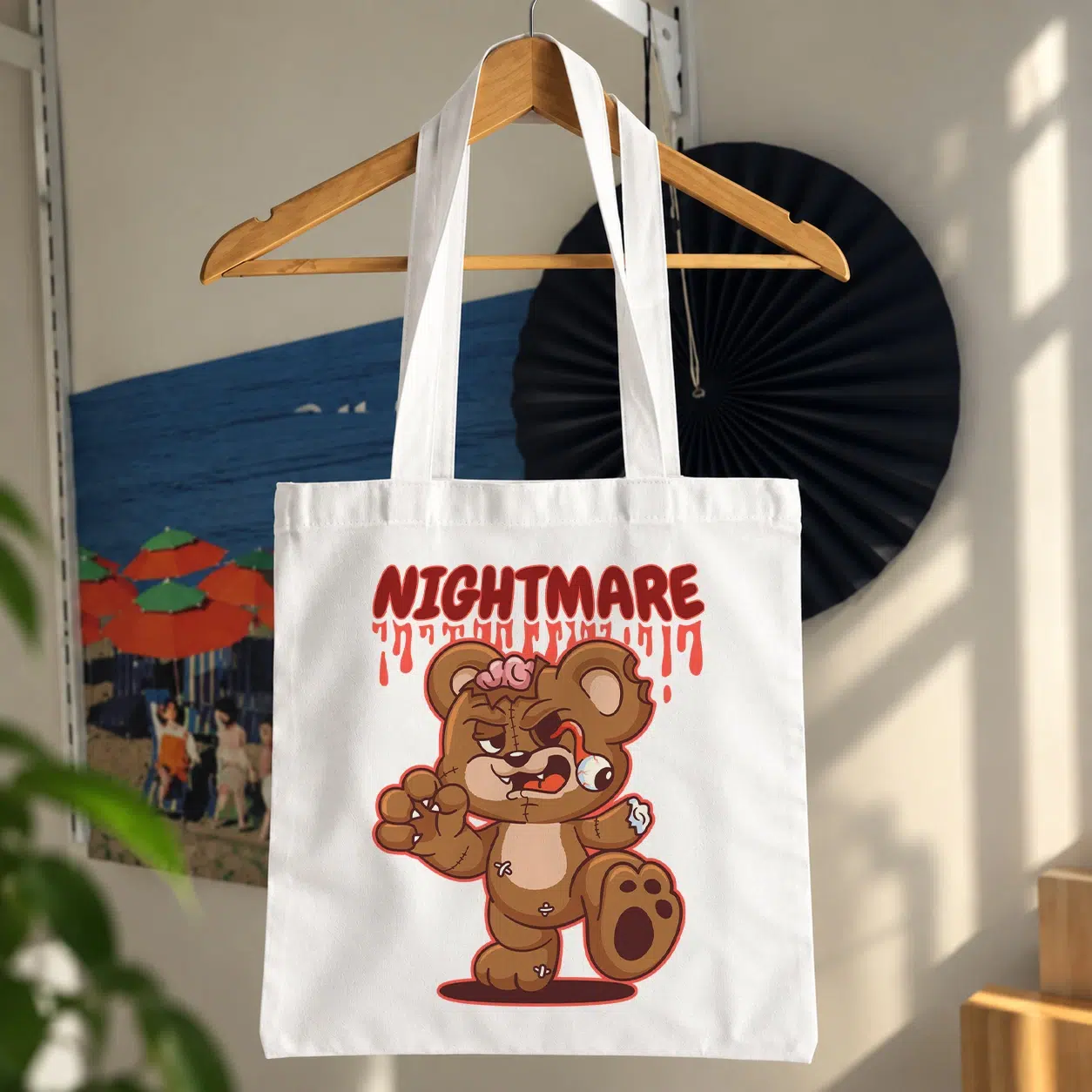 توت بگ خرس کارتونی طرح کابوس خون‌آلود (Nightmare)