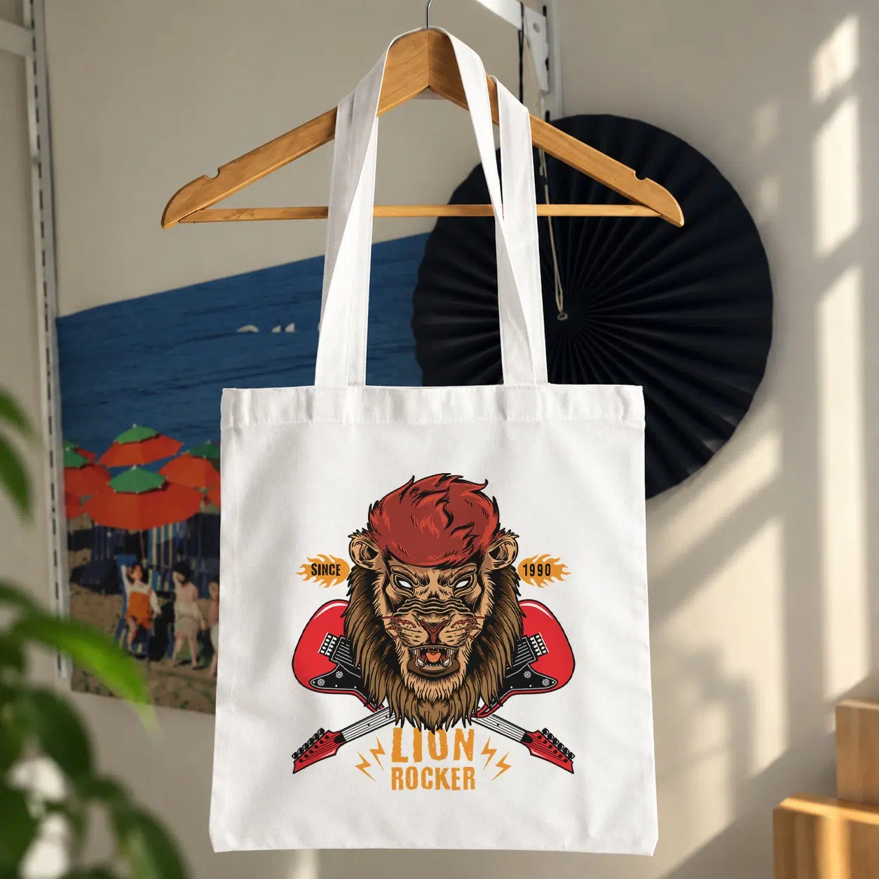 توت بگ شیر طرح راکر گیتار (Lion Rocker)
