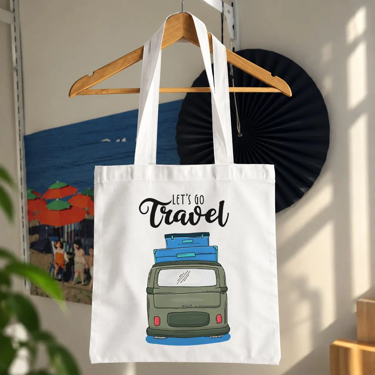 توت بگ سفر طرح ون و چمدان Let’s Go Travel