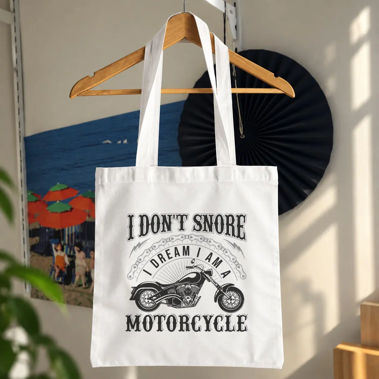 توت بگ موتورسیکلت طرح I Don't Snore