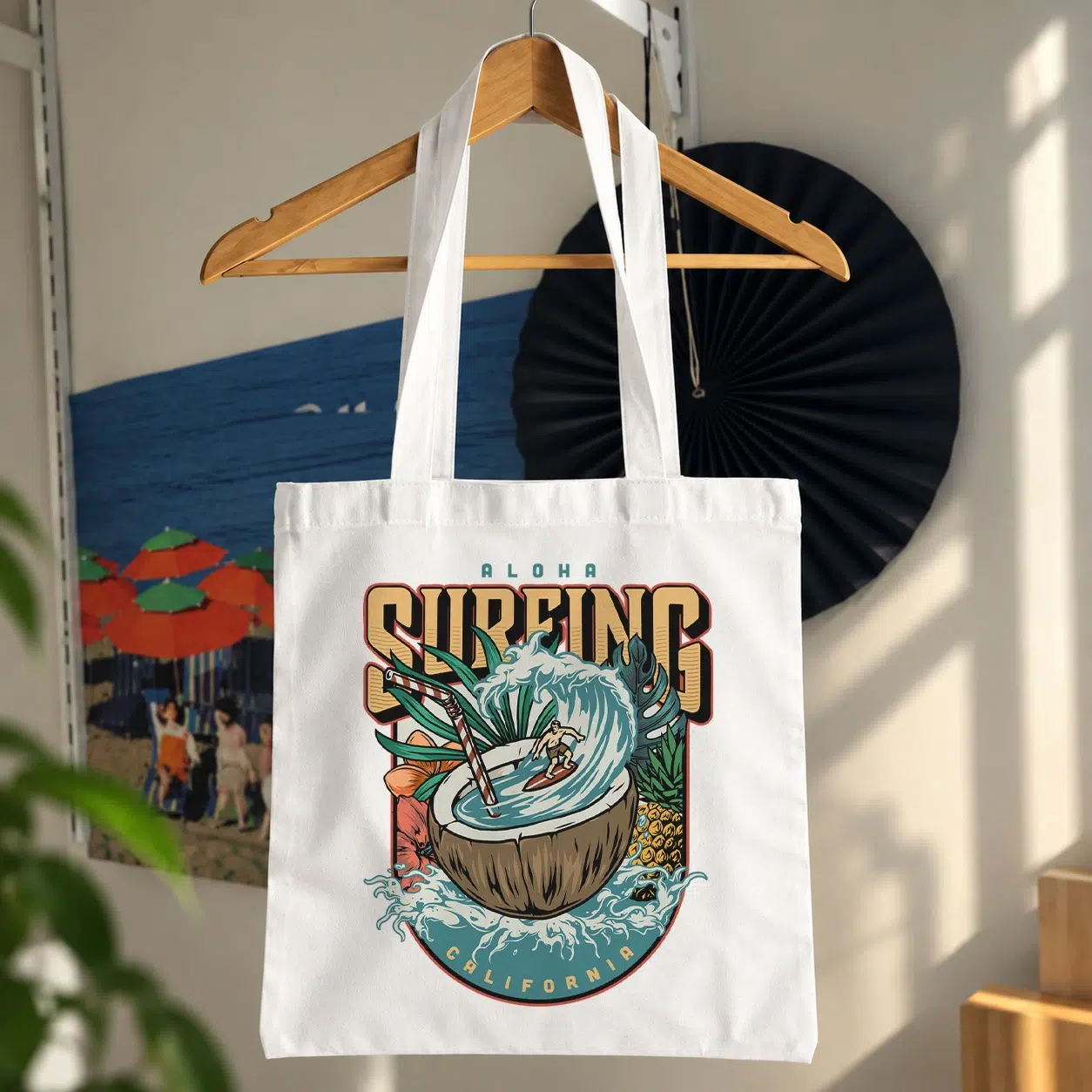 توت بگ موج‌سواری طرح Aloha Surfing