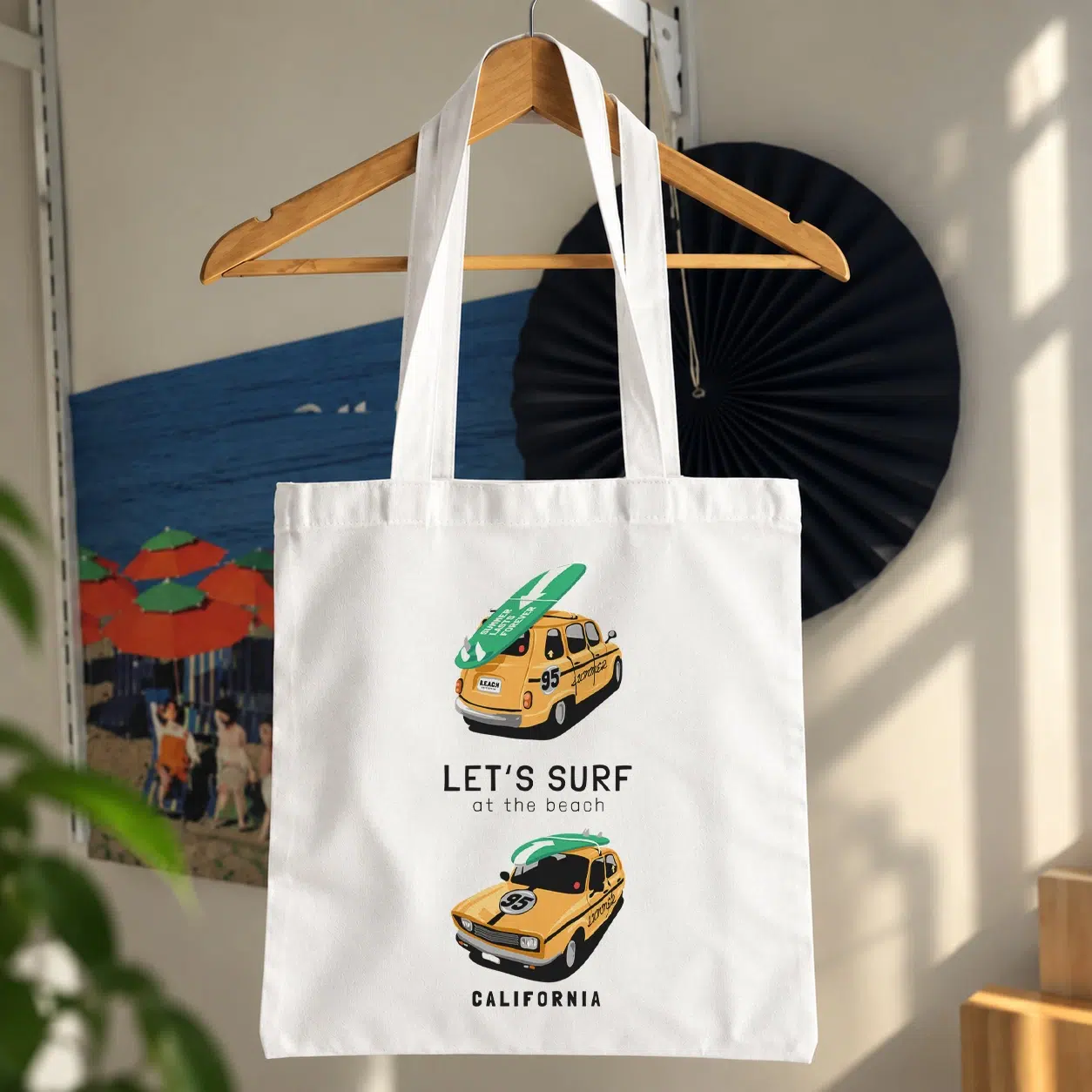 توت بگ ماشین ساحلی طرح Let’s Surf California