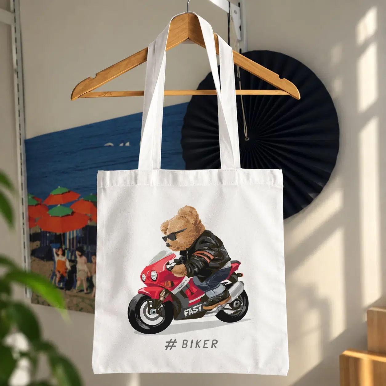 توت بگ خرس تدی موتورسوار طرح Biker