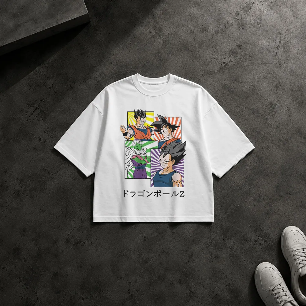 تیشرت باکسی انیمه دراگون بال طرح شخصیت‌ها (Dragon Ball)