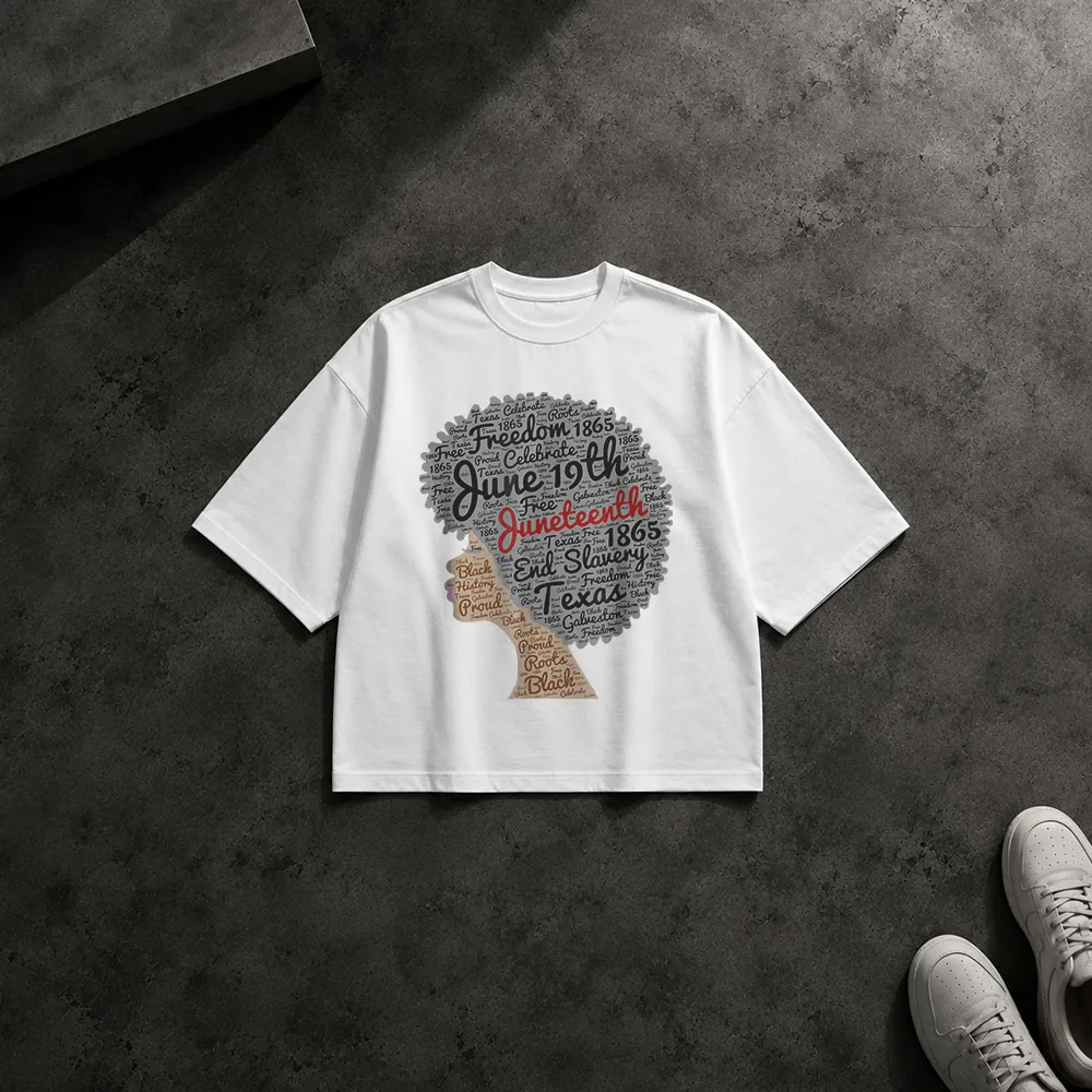 تیشرت باکسی آزادی سیاه‌پوستان طرح Juneteenth