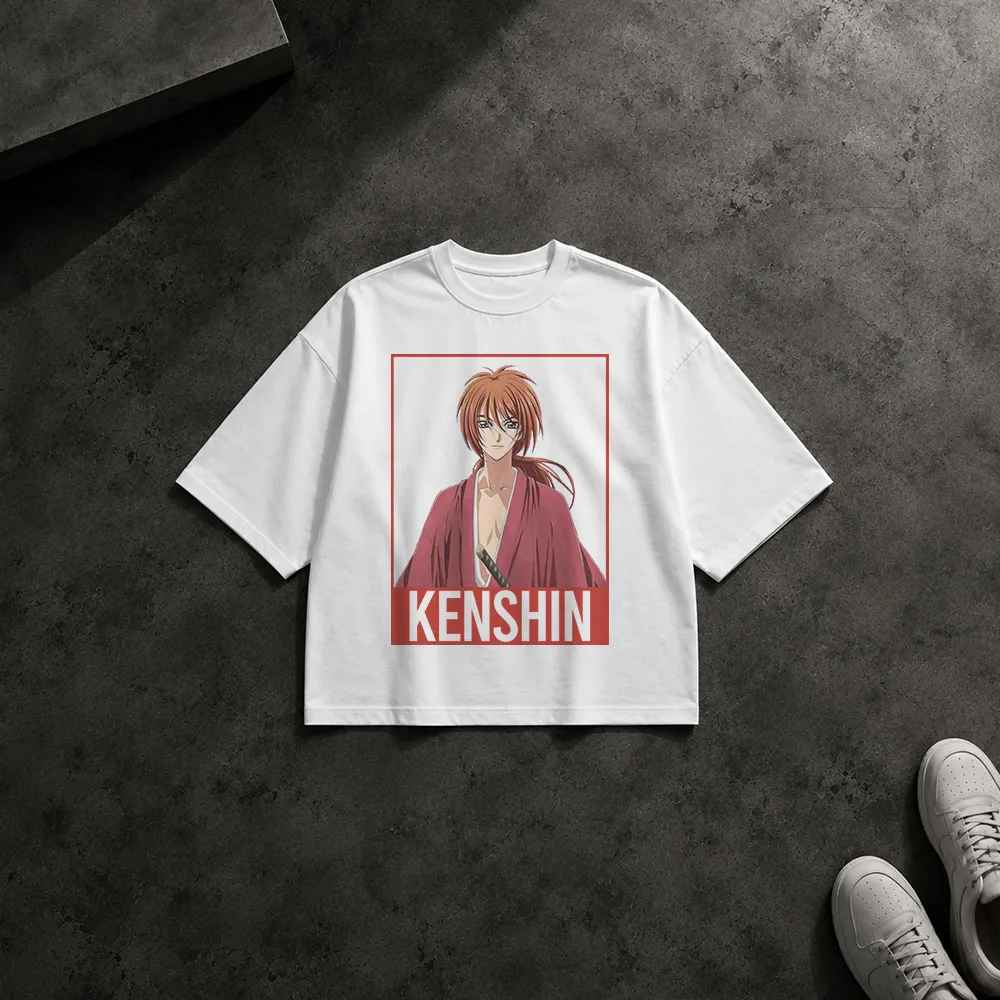 تیشرت باکسی انیمه روروونی کنشین طرح پرتره (Kenshin)