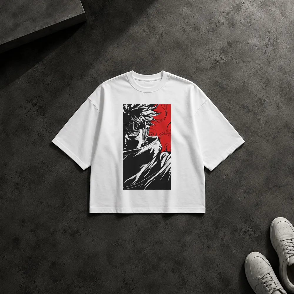 تیشرت باکسی انیمه ناروتو طرح کاکاشی هاتاکه دارک (Kakashi)