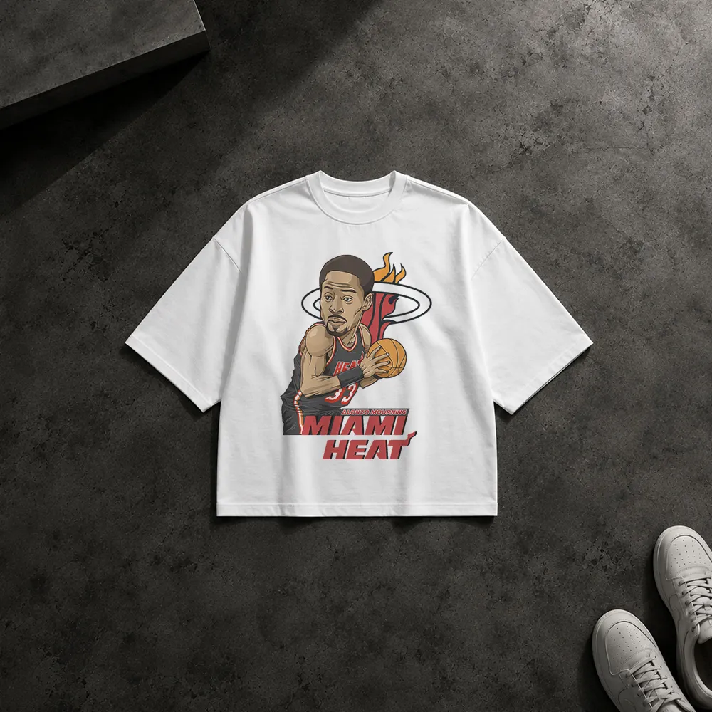 تیشرت باکسی بسکتبال طرح تیم میامی هیت (Miami Heat)