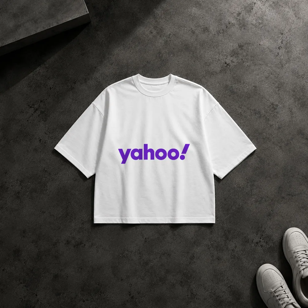 تیشرت باکسی یاهو طرح لوگوی بنفش (Yahoo)