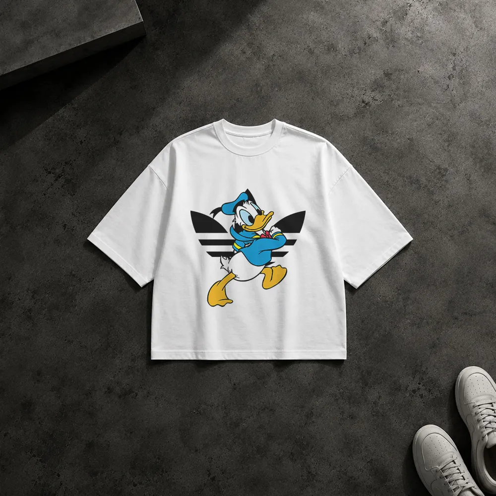 تیشرت باکسی دونالد داک طرح آدیداس کارتونی (Donald Duck)