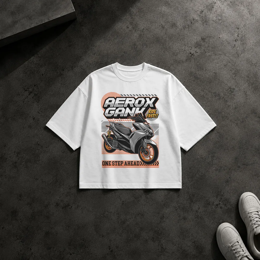 تیشرت باکسی یاماها Aerox طرح Ride Fast (Aerox Gang)
