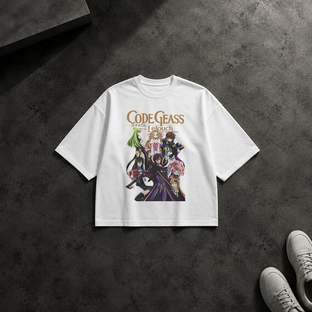 تیشرت باکسی انیمه کد گیاس طرح گروهی شخصیت‌ها (Code Geass)