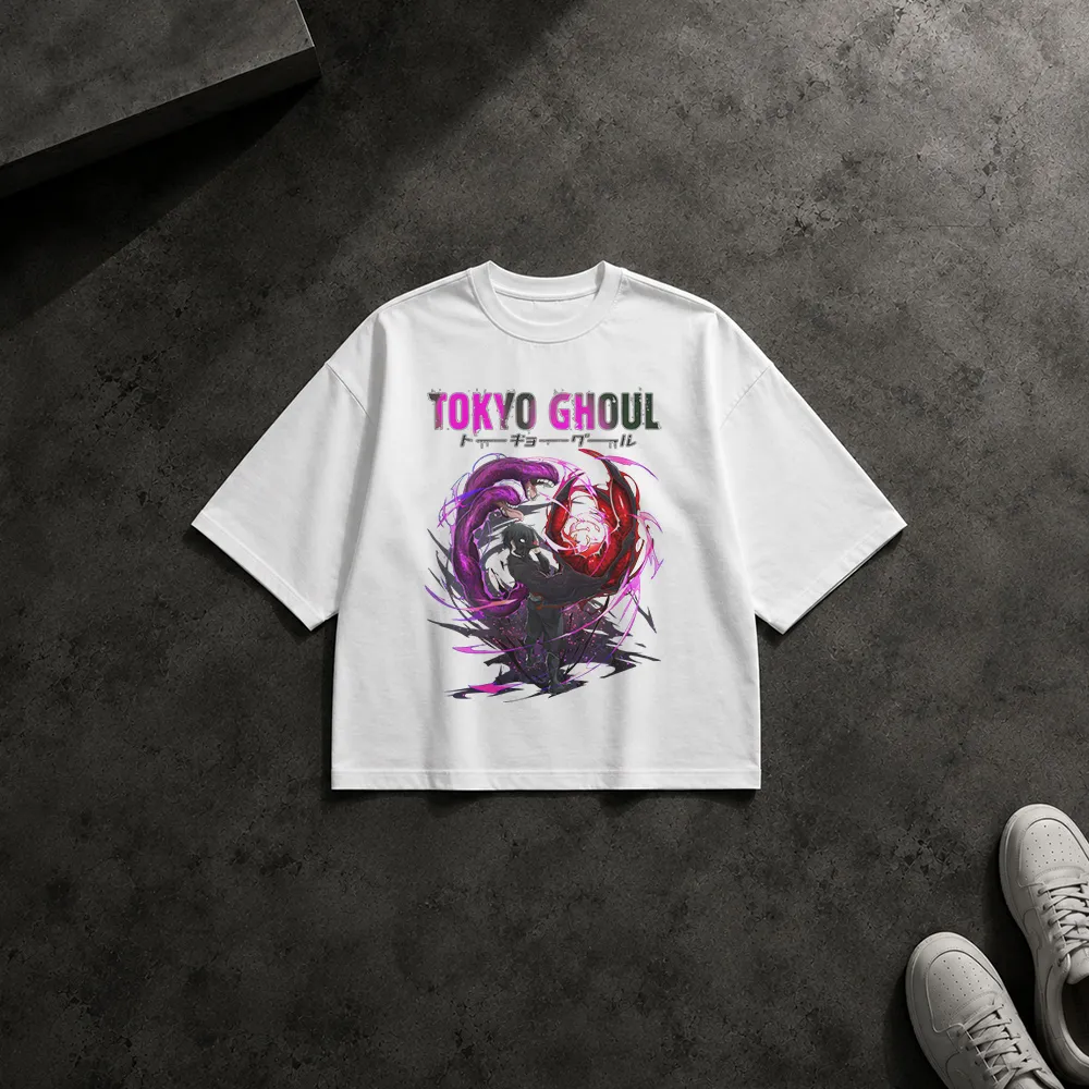 تیشرت باکسی انیمه توکیو غول طرح چهره خونین (Tokyo Ghoul)