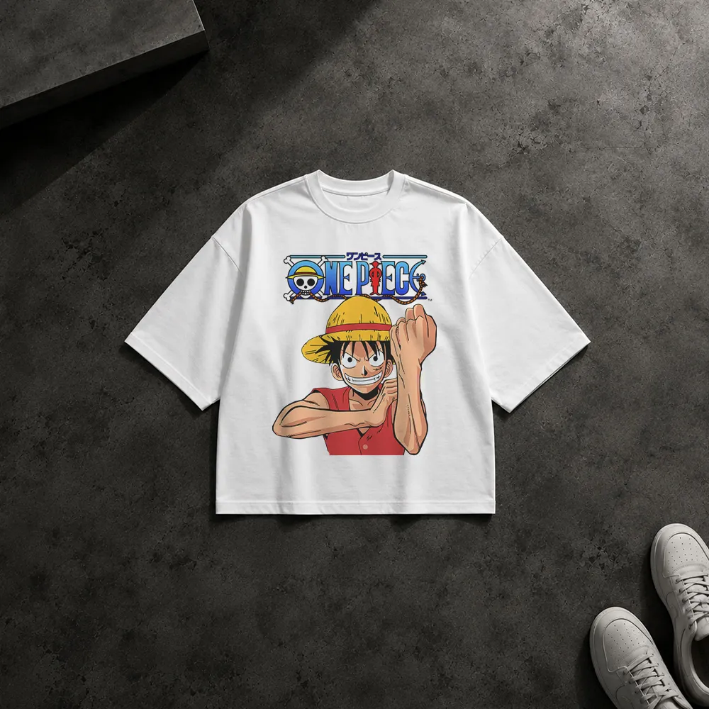 تیشرت باکسی انیمه وان پیس طرح لوفی (Luffy)