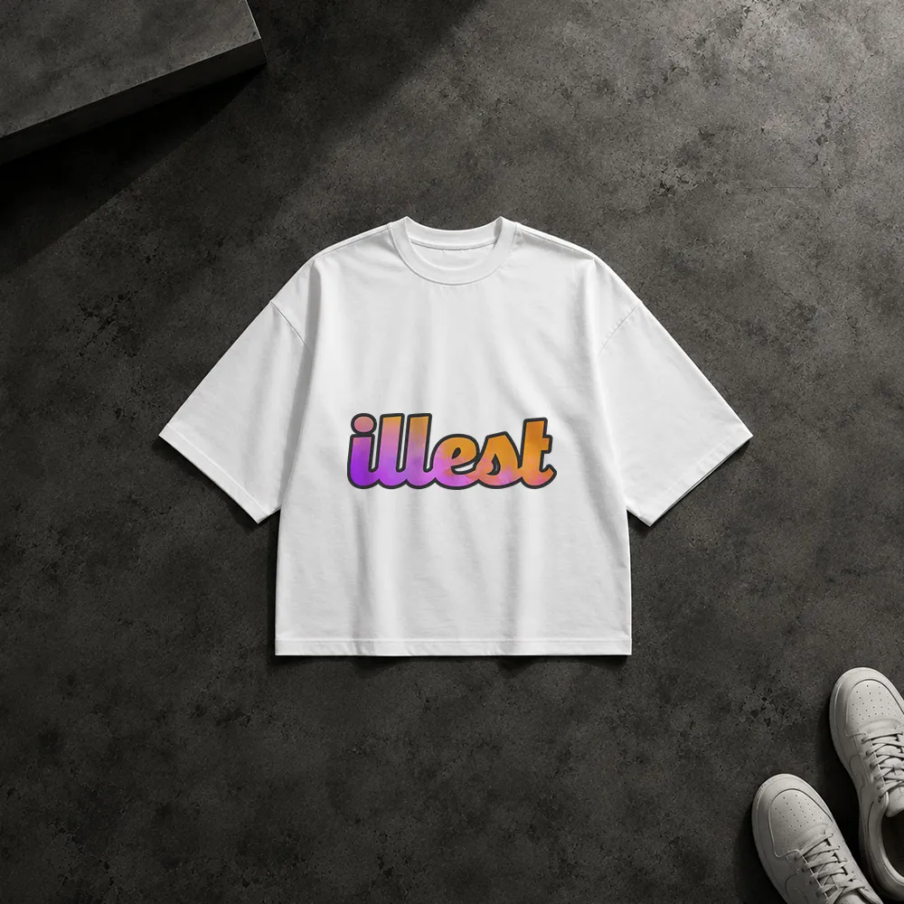 تیشرت باکسی تایپوگرافی رنگی Illest