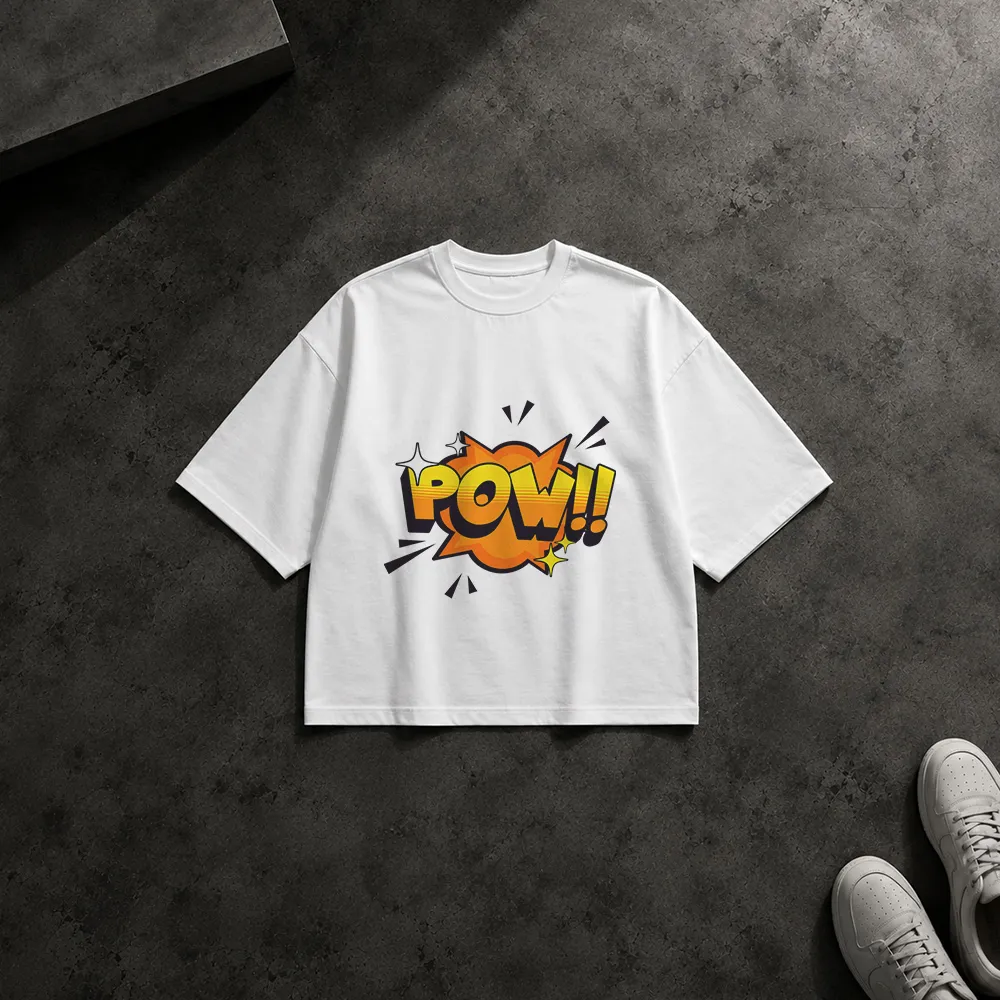 تیشرت باکسی تایپوگرافی کمیک POW