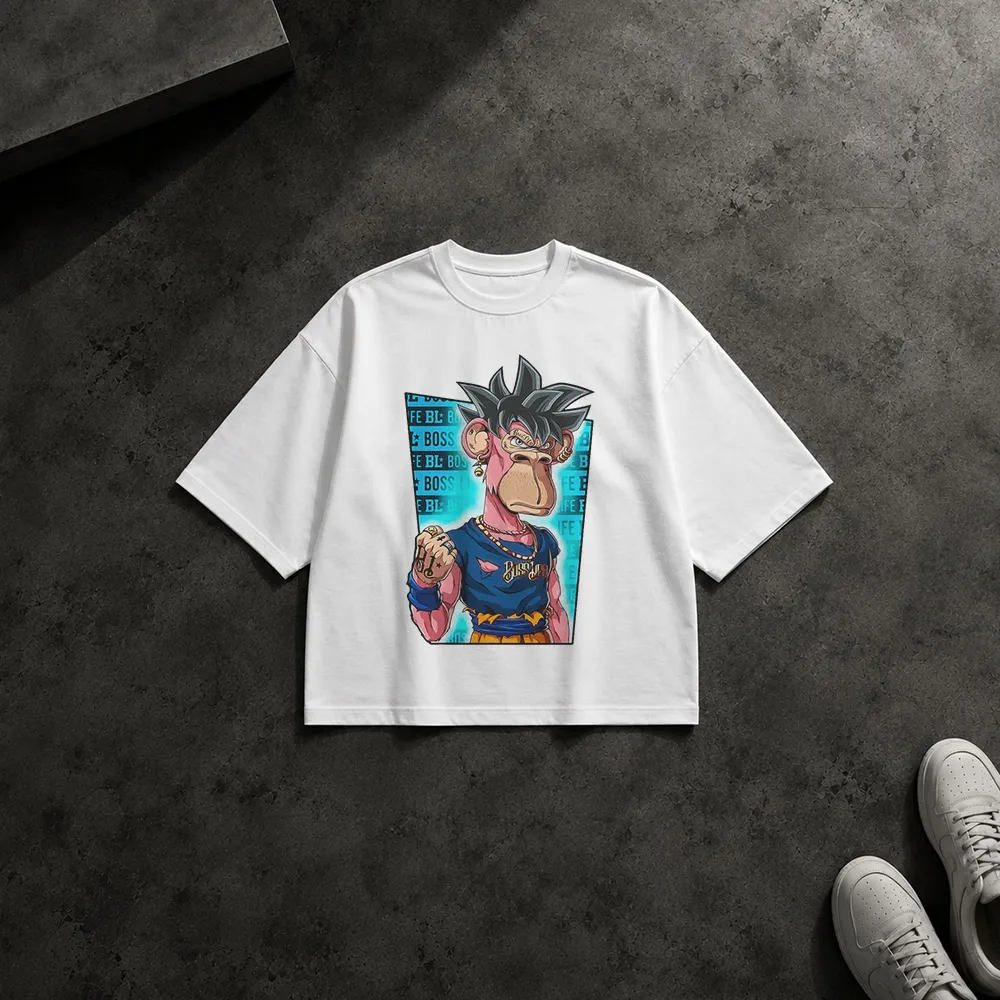 تیشرت باکسی میمون طرح گوکو (Monkey Goku)
