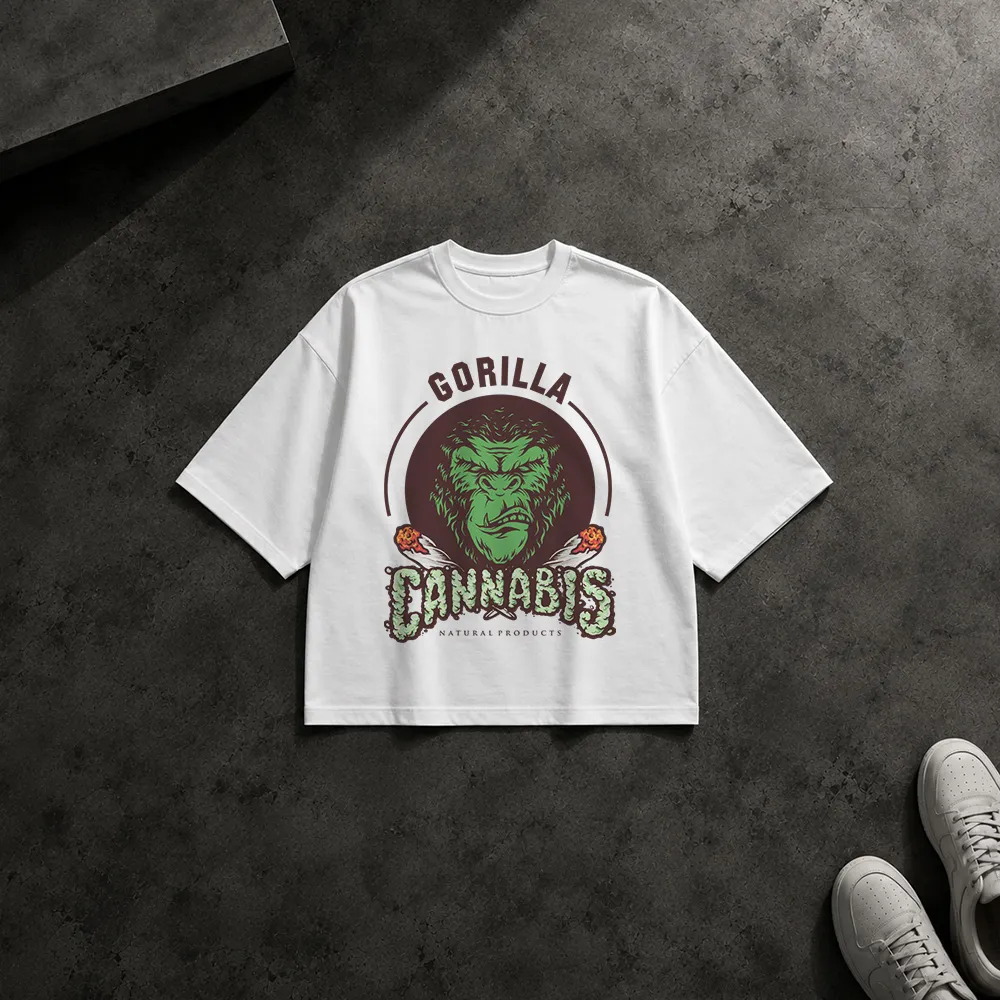 تیشرت باکسی طرح گوریل Gorilla Cannabis