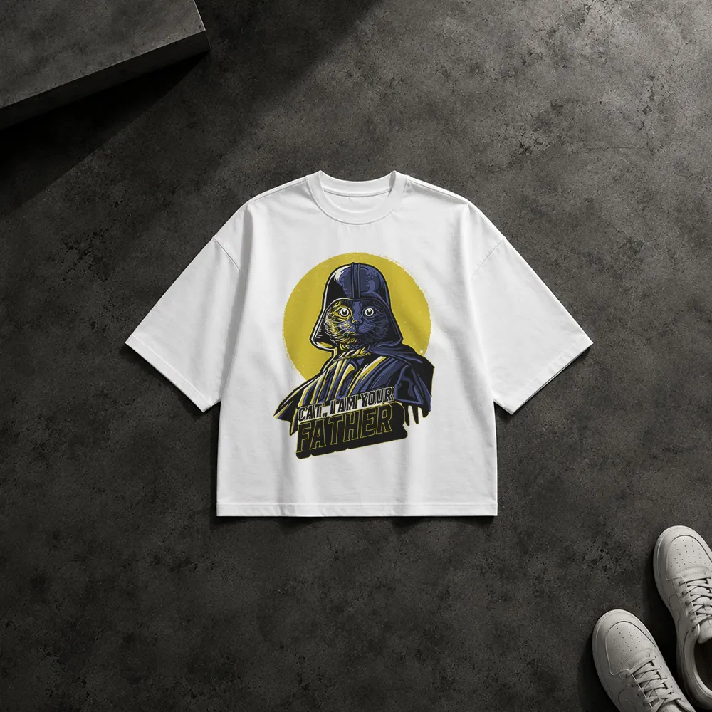 تیشرت باکسی گربه طرح دارث ویدر (Darth Vader)