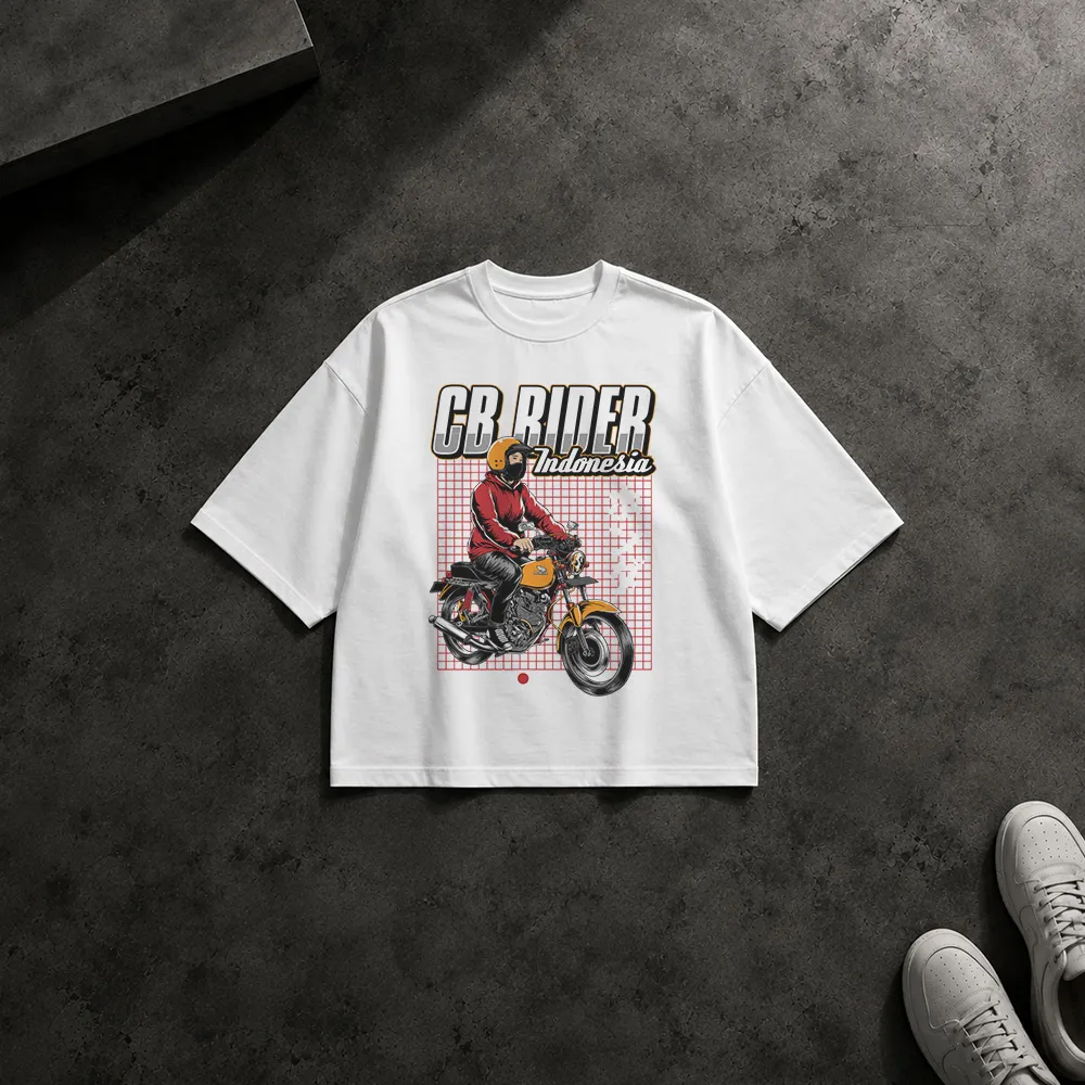 تیشرت باکسی موتورسواری طرح CB Rider Indonesia