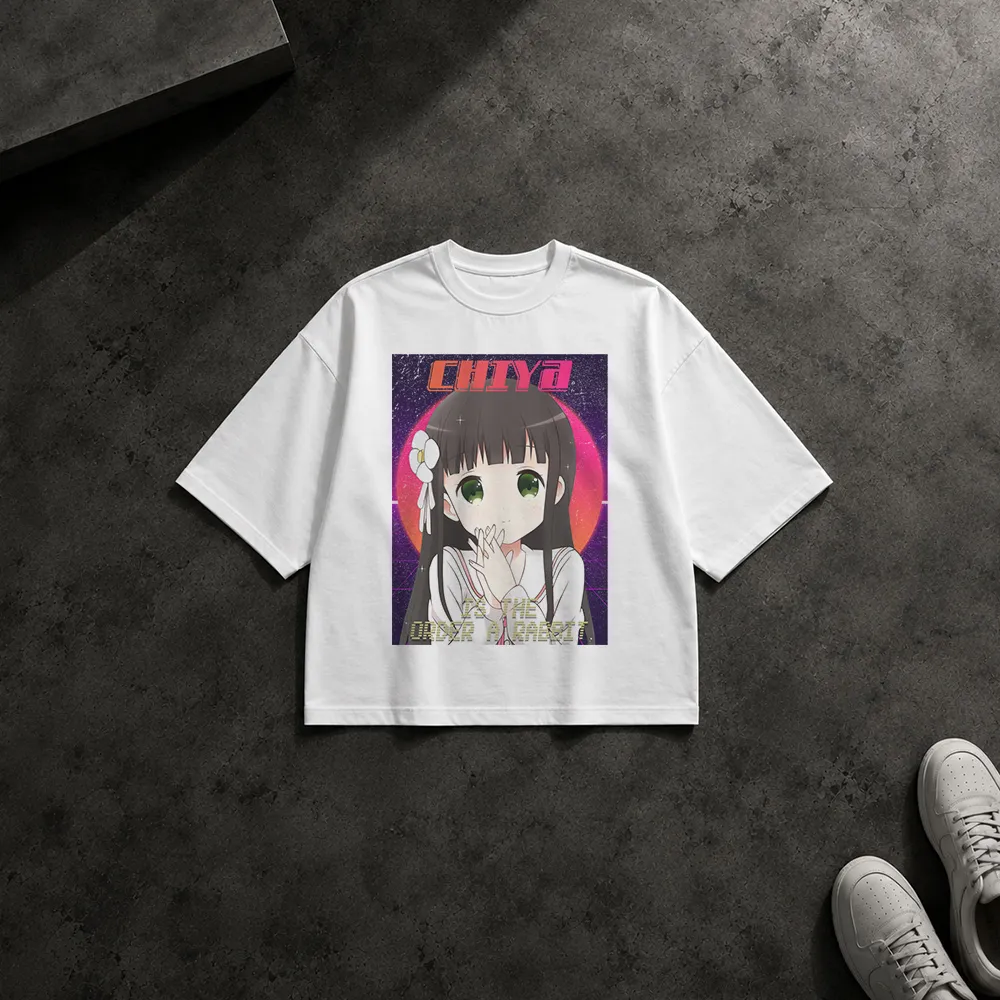 تیشرت باکسی انیمه Gochuumon wa Usagi Desu ka طرح چیا (Chiya)