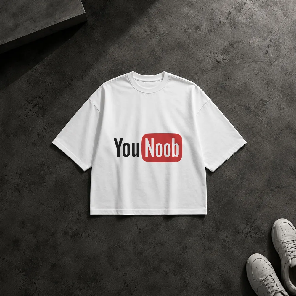 تیشرت باکسی طرح لوگو طنز YouNoob