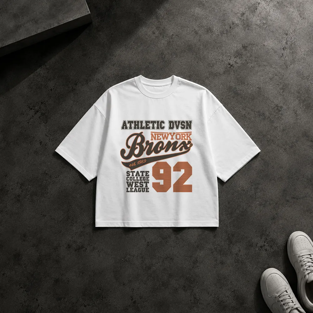 تیشرت باکسی طرح ورزشی Athletic Bronx 92 کد 14917