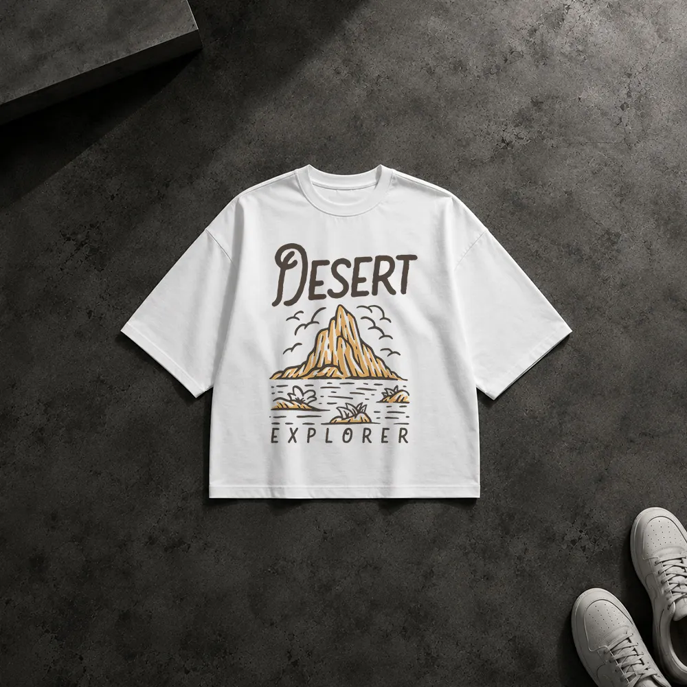 تیشرت باکسی صحرا طرح Desert Explorer
