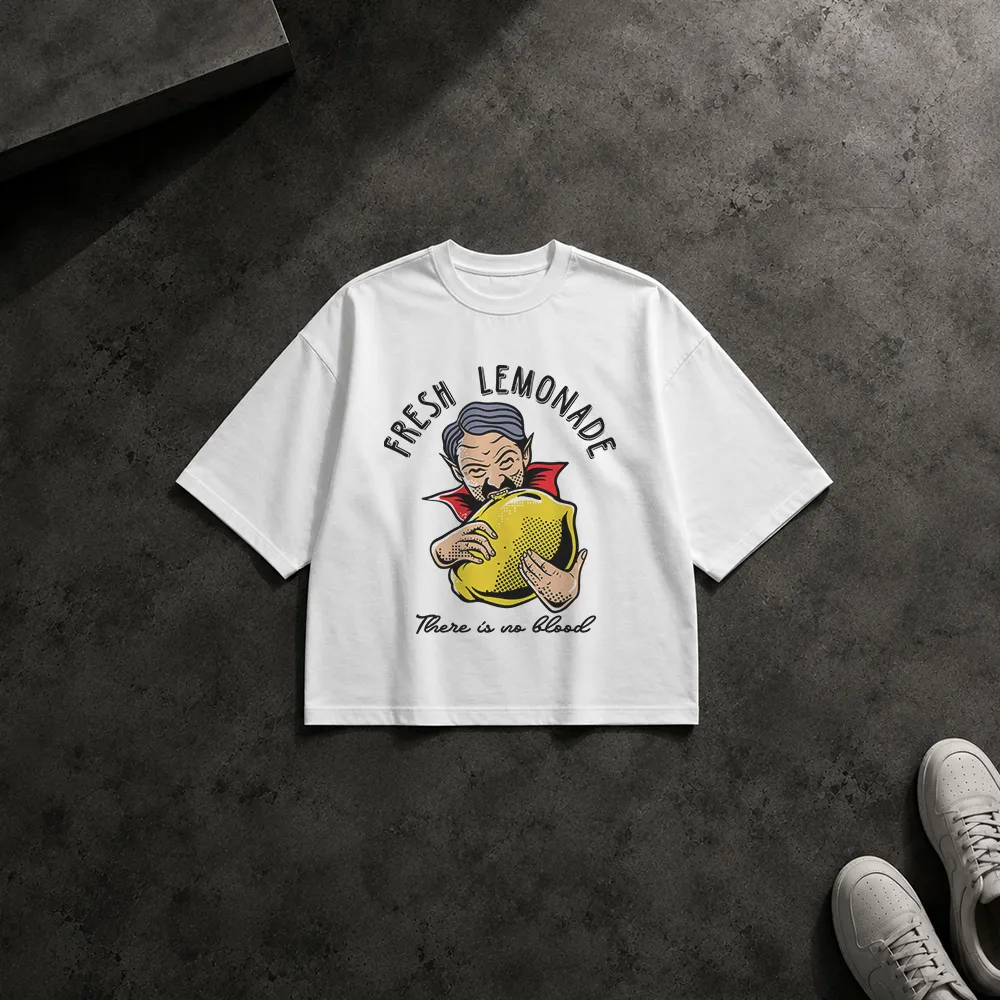 تیشرت باکسی دراکولا طرح لیموناد Fresh Lemonade