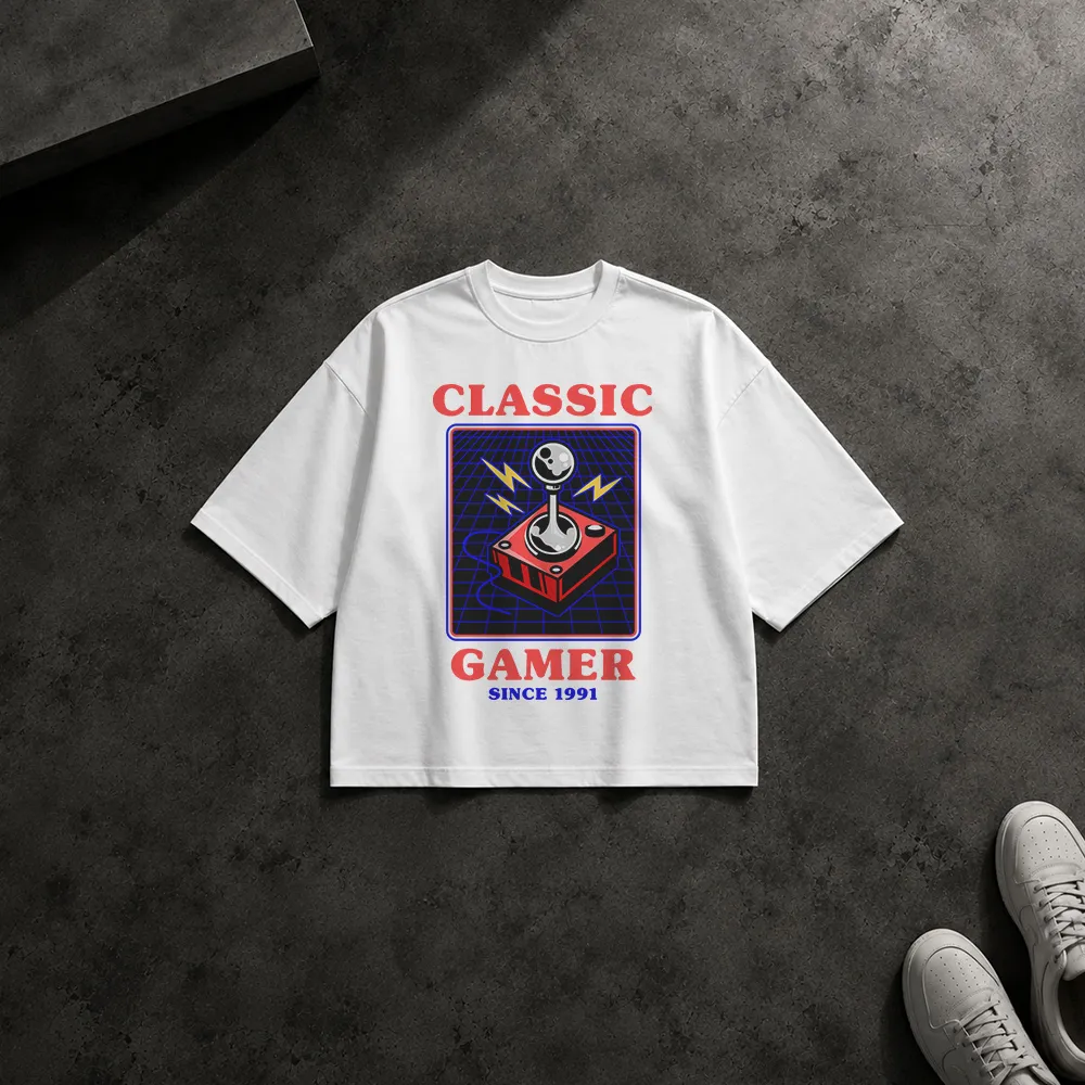 تیشرت باکسی گیمینگ طرح دسته بازی Classic Gamer