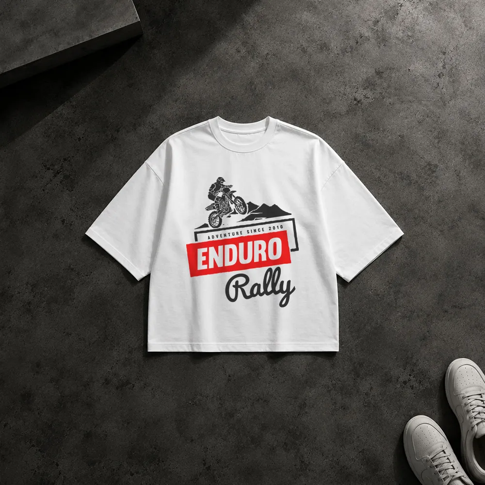 تیشرت باکسی موتورسواری طرح Enduro Rally