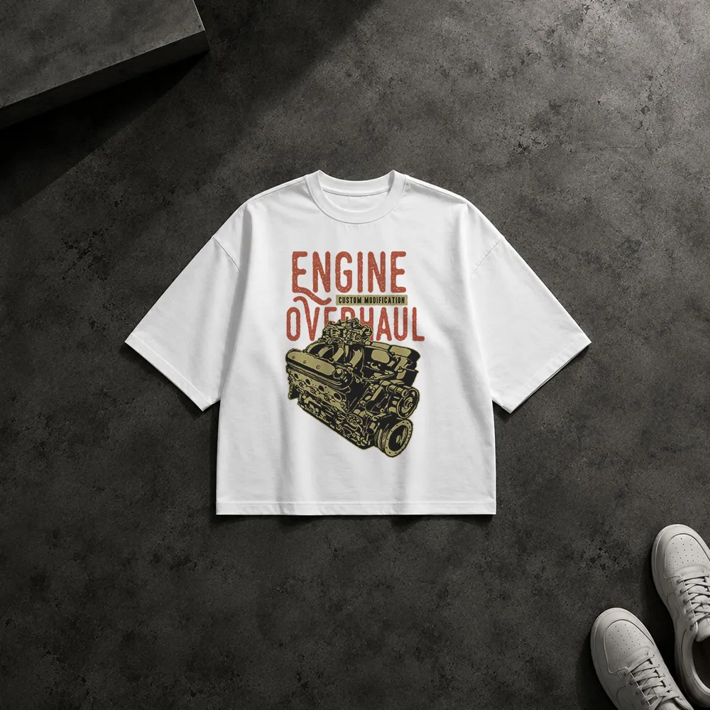 تیشرت باکسی موتور طرح Engine Overhaul
