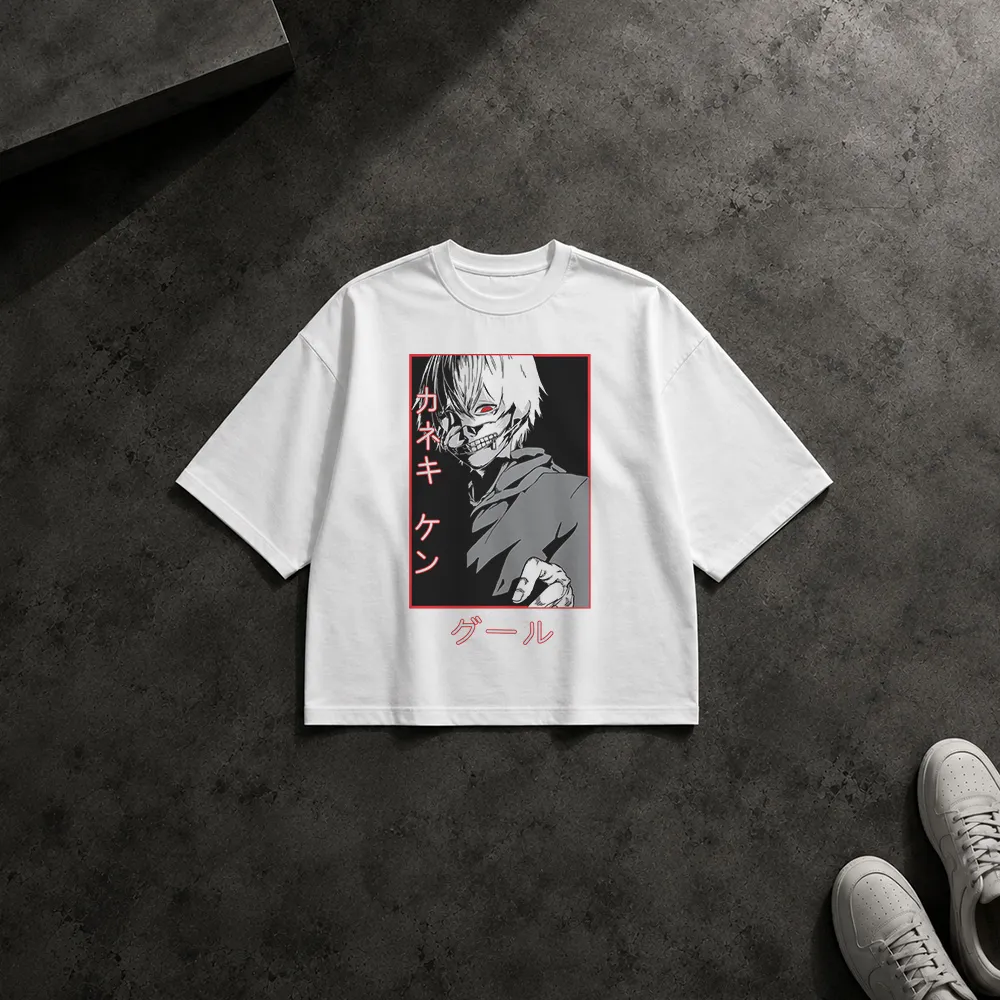 تیشرت باکسی انیمه توکیو غول طرح کن کانکی (Ken Kaneki)