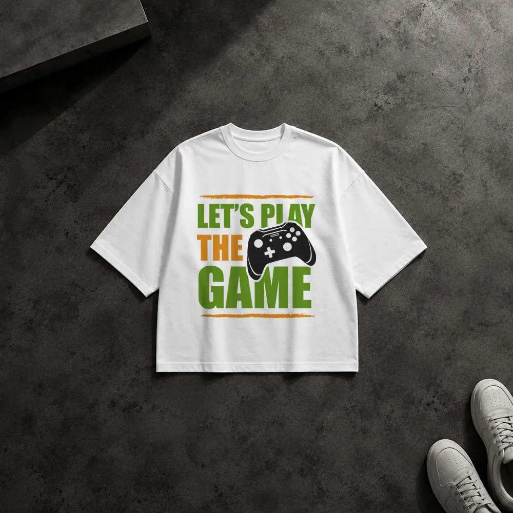 تیشرت باکسی طرح Let's Play the Game