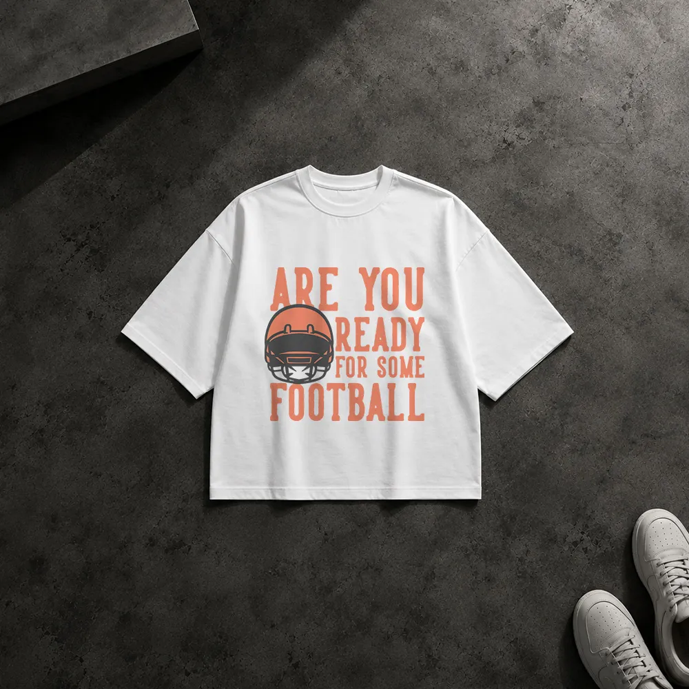 تیشرت باکسی طرح کلاه فوتبال Are You Ready for Some Football